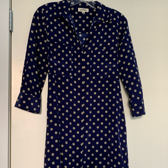 L’AGENCE pure silk wrap belted button up midi dress - Picture 5 of 10